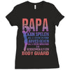 papa   body guard Ladies Fitted T-Shirt