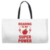 Reading Is My Superpower Weekender Totes