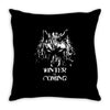 wolfs winter Throw Pillow