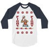 ugly sweater fight christmas t shirts 3/4 Sleeve Shirt