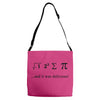 i ate sum pi t shirt s m l xl 2xl 3xl funny nerdy geeky college awesom Adjustable Strap Totes
