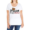 pizza is my valentine 56 Ladies Curvy T-Shirt