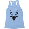 poly deer black Racerback Tank