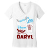 Good Girl Go To Heaven Bad Girl Ride With Daryl Women's V-Neck T-Shirt