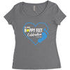 happy feet Women's Triblend Scoop T-shirt