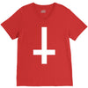 wasted youth inverted cross indie geek swag funny V-Neck Tee