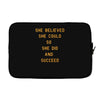 she believed Laptop sleeve