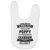 Super Cool Poppy Of A Freaking Awesome Grandson Baby Bibs