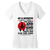 as a scorpio i have 3 sides Women's V-Neck T-Shirt