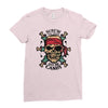 pirate zombie skull Ladies Fitted T-Shirt