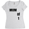 mom of 1 Women's Triblend Scoop T-shirt