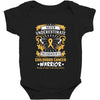 Never Underestimate the Strength of a Childhood Cancer Warrior Baby Bodysuit