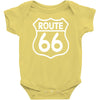 route 66 stampa bianca starda america sport Baby Onesie