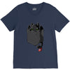pocket toothless V-Neck Tee
