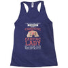 camping lady Racerback Tank