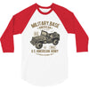 american army jeep 3/4 Sleeve Shirt