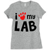 i love my lab labrador Ladies Fitted T-Shirt