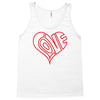 love heart outline valentine's day Tank Top