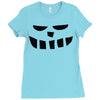 smiling teeth pumpkin face Ladies Fitted T-Shirt