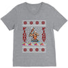 ugly sweater fight christmas t shirts V-Neck Tee
