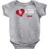 love and a dog life Baby Bodysuit