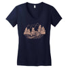 Camping Red Women's V-Neck T-Shirt
