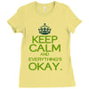 keep calm everything okay Ladies Fitted T-Shirt