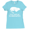 retro hippo cartoon anime classic Ladies Fitted T-Shirt