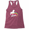 totally straight funny rainbow unicorn gay pride novelty fashion Racerback Tank