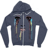 watercolor eyes Zipper Hoodie