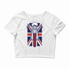 british biker Crop Top