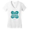 ife is creating Women's V-Neck T-Shirt