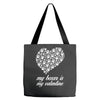 my boxer is my valentine Tote Bags