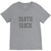 suits suck! t shirt t funny comedy on tv large V-Neck Tee