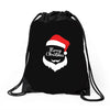 santa claus merry christmas Drawstring Bags
