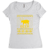 ugly sweater party beer bear funny Women's Triblend Scoop T-shirt