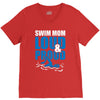 swim mom loud and proud sports athlete athletic V-Neck Tee