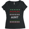 ugly christmas aunt Women's Triblend Scoop T-shirt