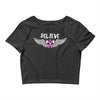 angel wing believe breast cancer Crop Top