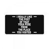 yoga pose post License Plate