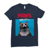 Jaws Parody Paws Ladies Fitted T-Shirt