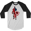 captain america flag abstract 3/4 Sleeve Shirt
