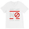 say no to civil war V-Neck Tee