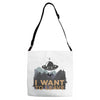 I Want to Leave Adjustable Strap Totes