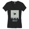 i want to believe 2 Women's V-Neck T-Shirt
