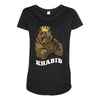 bear khabib Maternity Scoop Neck T-shirt