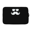 hipster glasses and moustache Laptop sleeve