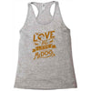 me love my dog Racerback Tank
