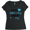 Happy First Father's Day Daddy Women's Triblend Scoop T-shirt