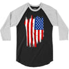 sa distress flag cool american 3/4 Sleeve Shirt